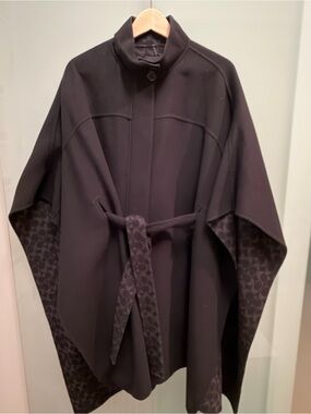 Coach Black Women’s Wool Blend Belted Pea Coat